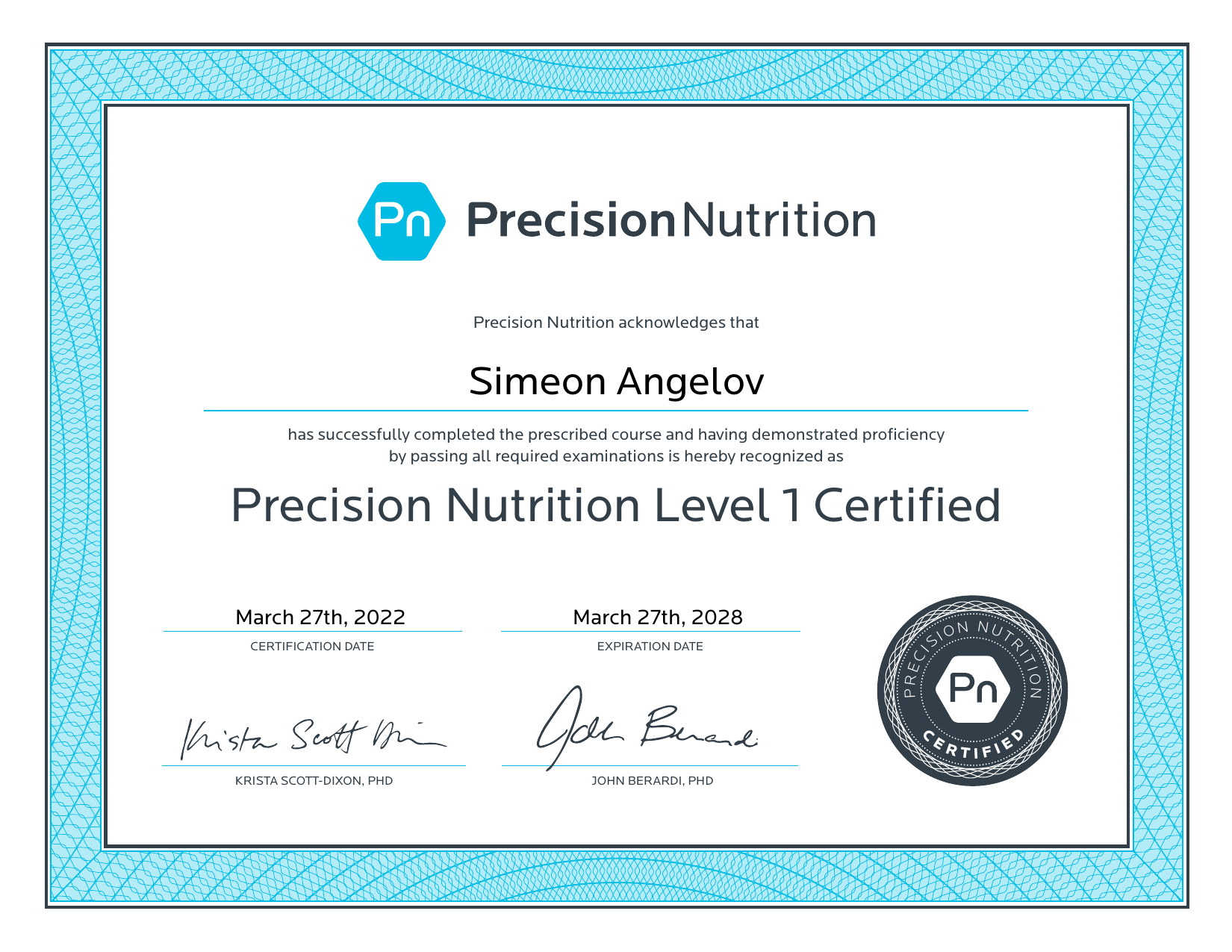 Precision Nutrition — Level 1 Nutrition Coaching Certification Precision Nutrition — Level 1 Nutrition Coaching Certification
